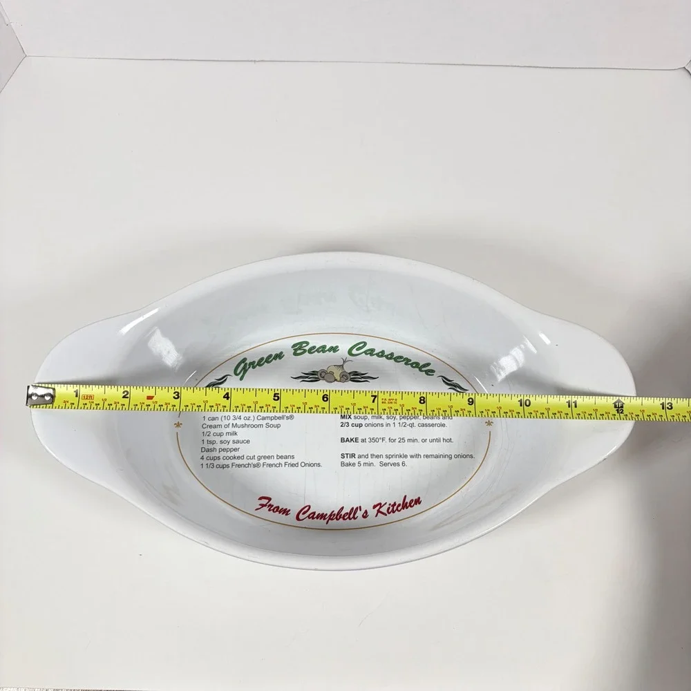 Campbells Green Bean Casserole 50th Anniversary Dish Oval Baker Recipe 2005